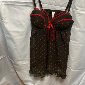 Black & red babydoll nightie